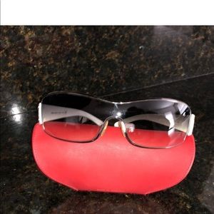 Prada White Shield Sunglasses Sps 52e 4a0-5d1 125